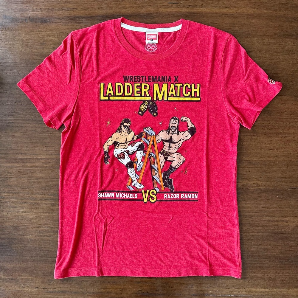HOMAGE WWF/WWE Wrestlemania X Shawn Michaels vs Razor Ramon T-Shirt